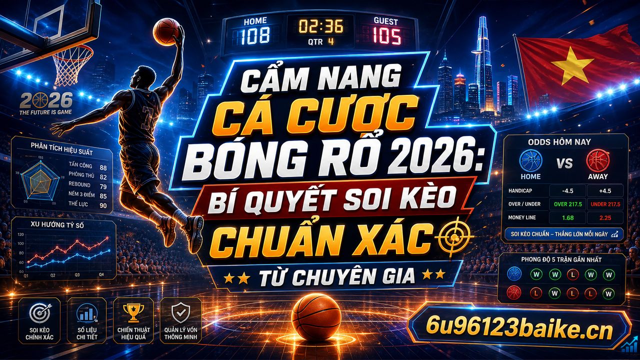 Cẩm nang cá cược bóng rổ 2026: Bí quyết soi kèo chuẩn xác từ chuyên gia