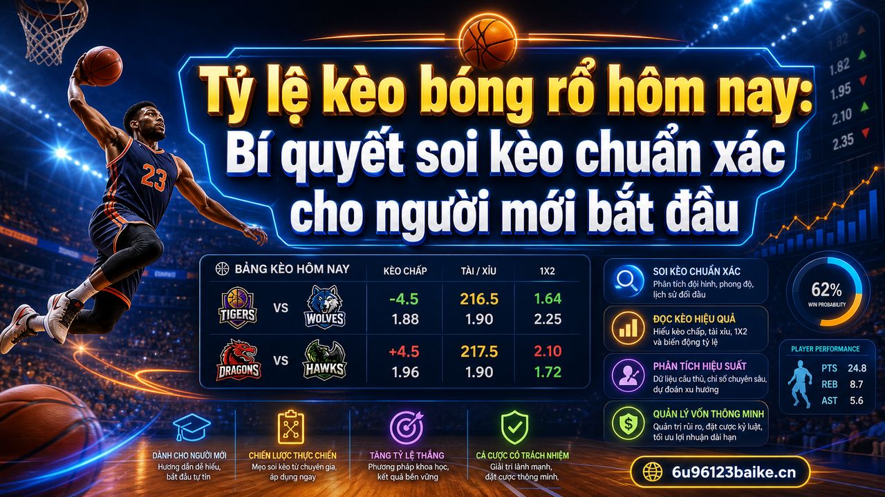 Tỷ lệ kèo bóng rổ hôm nay: Bí quyết soi kèo chuẩn xác cho người mới bắt đầu